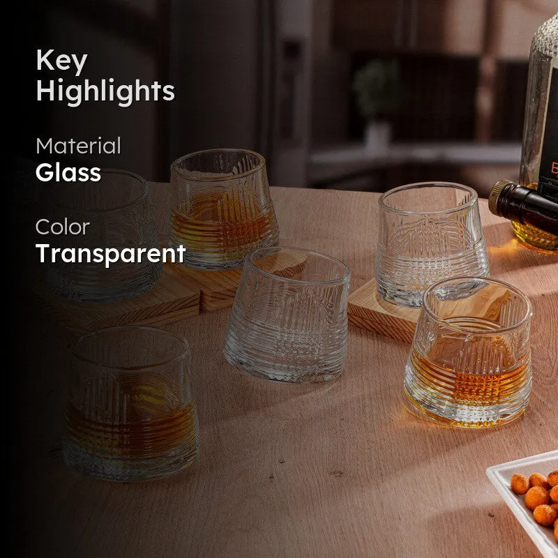 SpinDram Whiskey Glasses (170 mL Each) - Set Of Six media 2