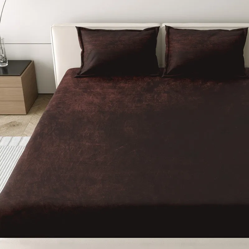 VelvetDream Woolen Bedsheet (Dark Brown) - 150 GSM media 4