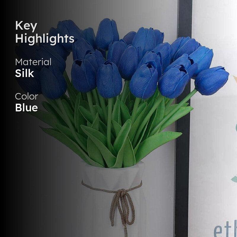 Faux Acropolis Tulip Bunch (Blue) - Set Of Five media 2