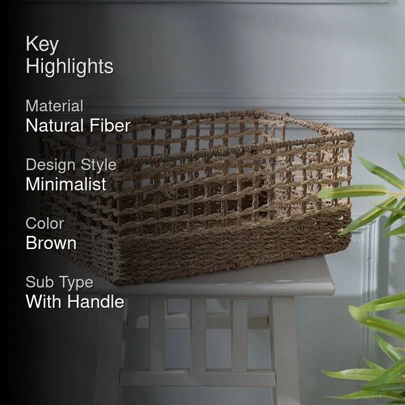 Verno Natural Fiber Storage Basket media 2