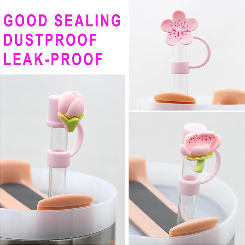 Spring Blooms Straw Cover - Set Of Four media 5