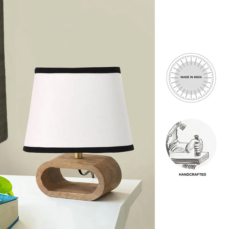Adagio Edge Wooden Table Lamp - White,Black,Brown media 4