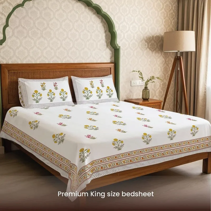 Urban Space Kalyani Ethnic Cotton Bedsheet - 300 TC media 5