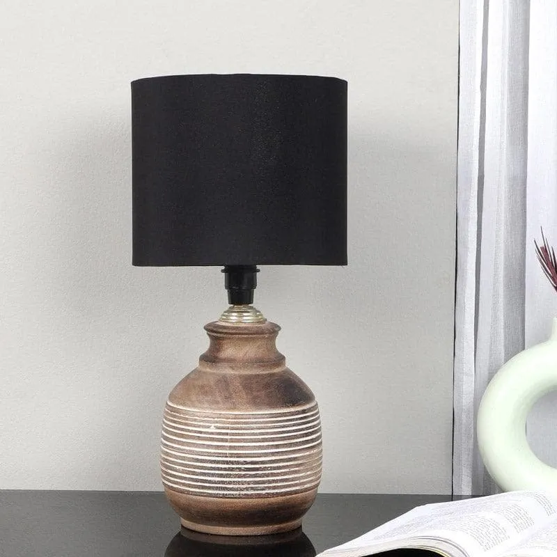 Bisara Nori Fabric Table Lamp - Black,Brown media 3