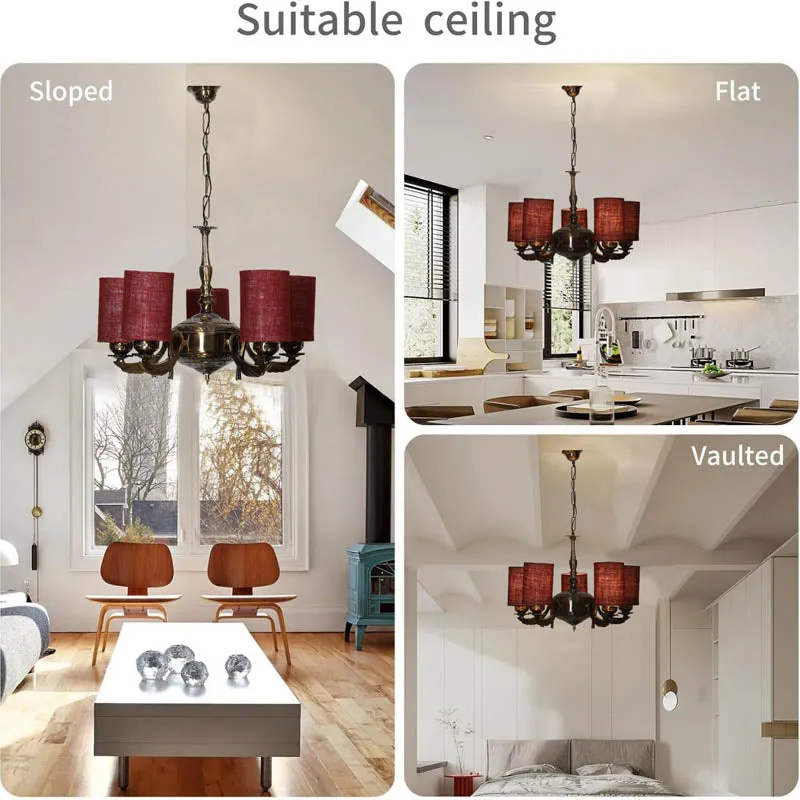 Huescape Cylindrical Golden Antique Ceiling Lamp media 5