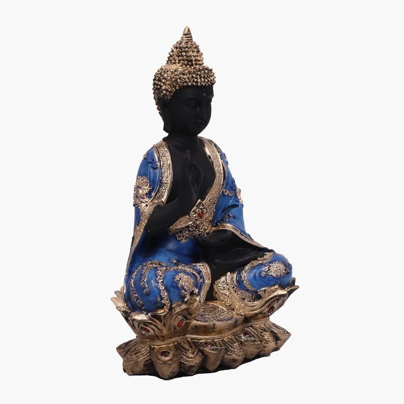 Solace Buddha Polyresin Idol (10 inches) - Yellow media 3