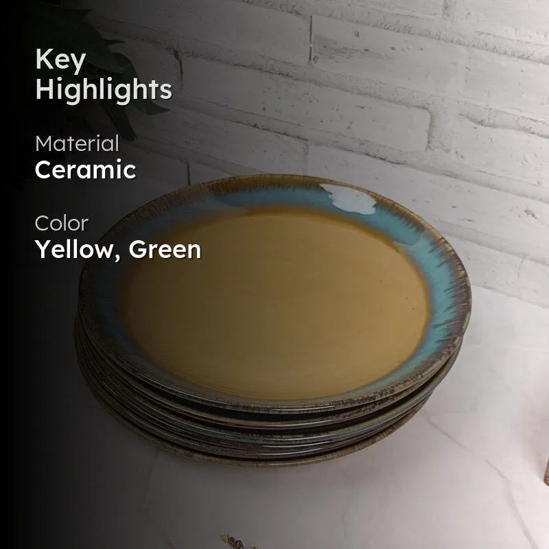 Porcelli Ceramic Dinner Plate - Set Of Six media 2