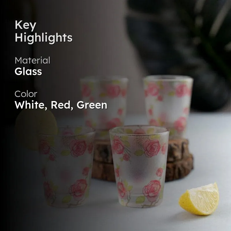 Rosey Romance Shot Glass (30 ml) - Set Of Four media 2