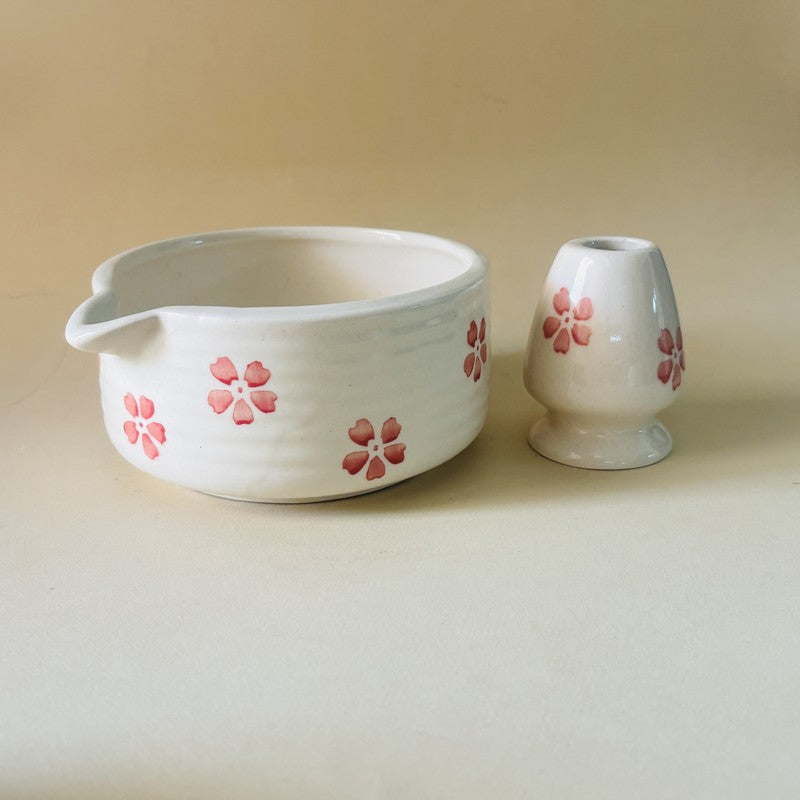 Hanoka Ceramic Matcha Bowl & Whisk Holder Set - 550 mL media 6