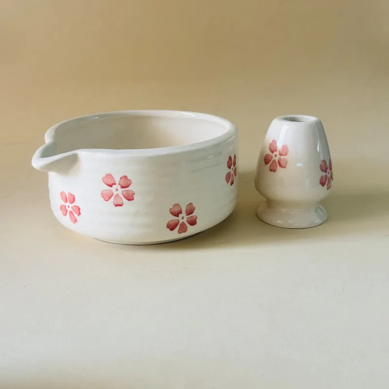 Hanoka Ceramic Matcha Bowl & Whisk Holder Set - 550 mL media 6