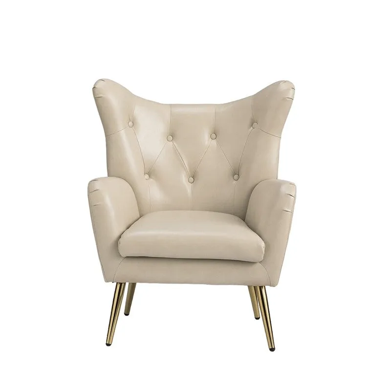 Urban Neem Wood Lounge Chair - Beige media 5