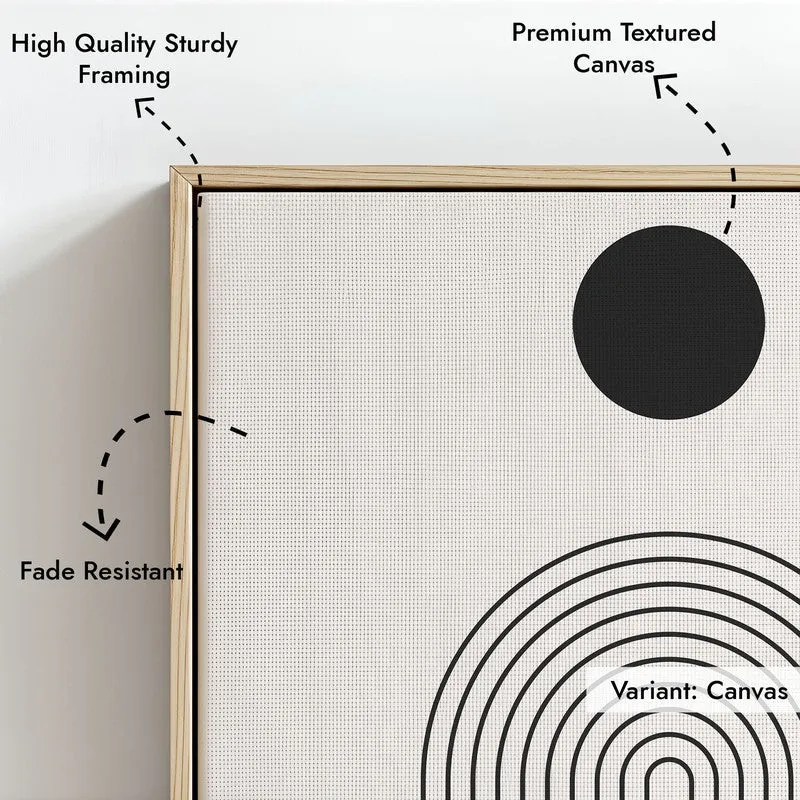 Earthy Tones Minimalist Canvas Wall Painting With Brown Frame media 7