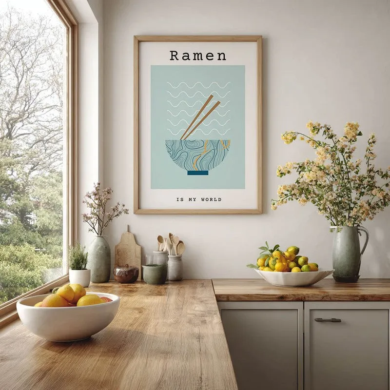 RamenBlue Archival Canvas Wall Art - Brown media 5