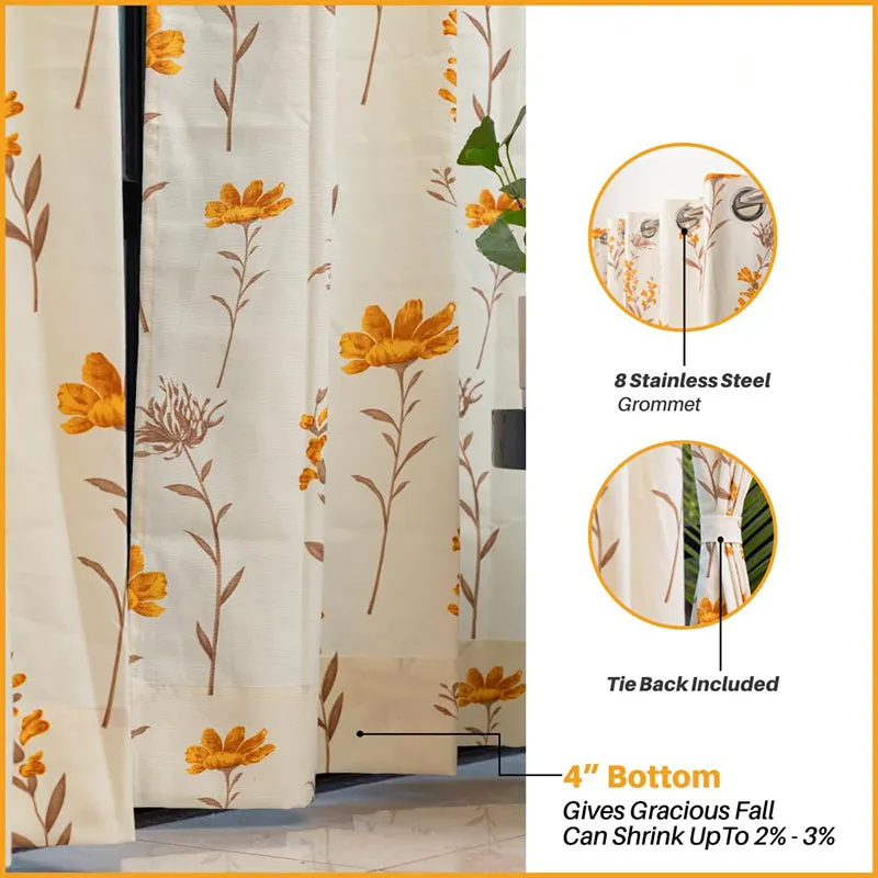Urban Space Dandelia Curtain (Yellow) - Set Of Two media 4