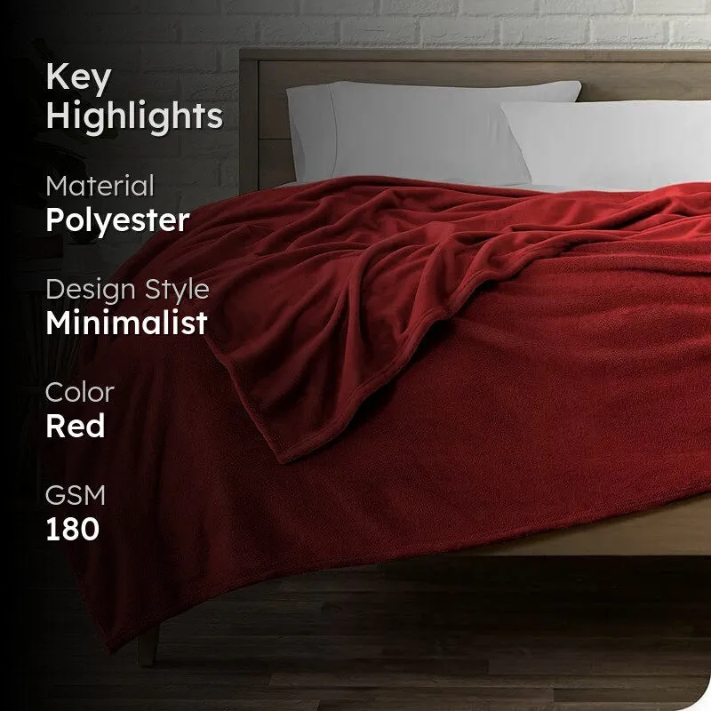 MonoPure Polyster Comforter (Red) - 180 GSM media 2