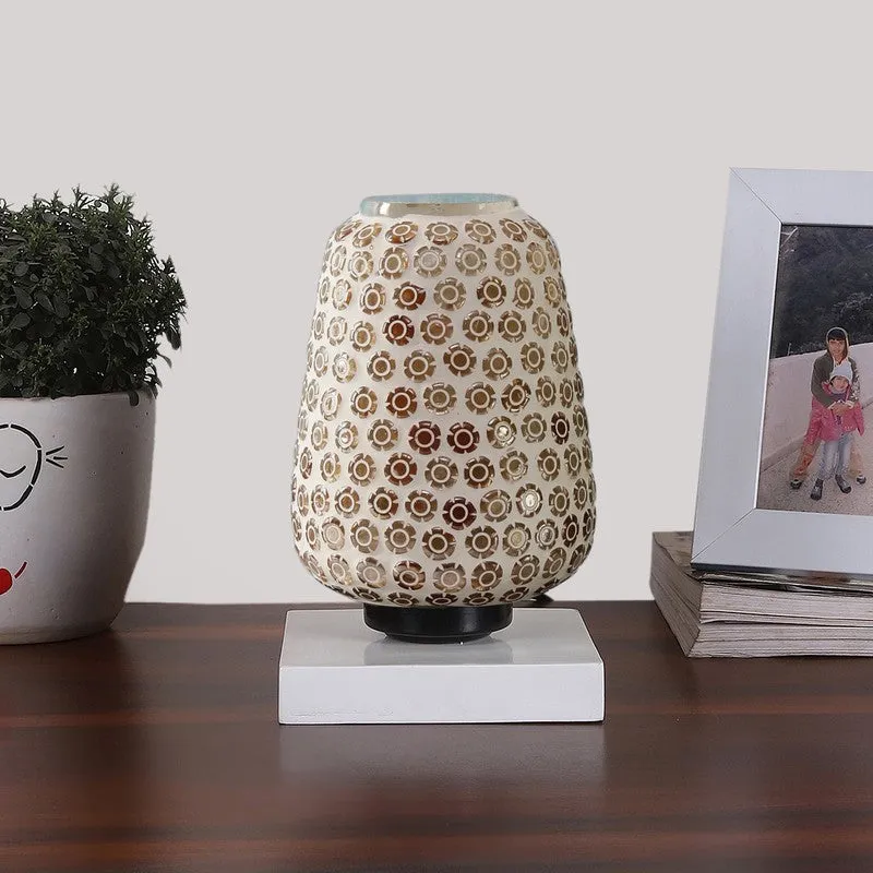 Prismyre Glass Table Lamp With Wooden Base - Multicolor media 4