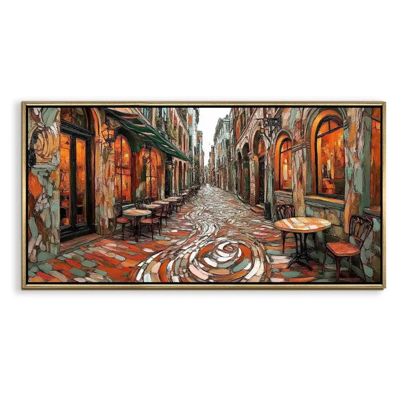 Echoes of the Alley Canvas Wall Painting With Frame media 3