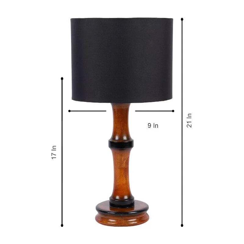 Blace Troton Fabric Table Lamp - Black,Brown media 6