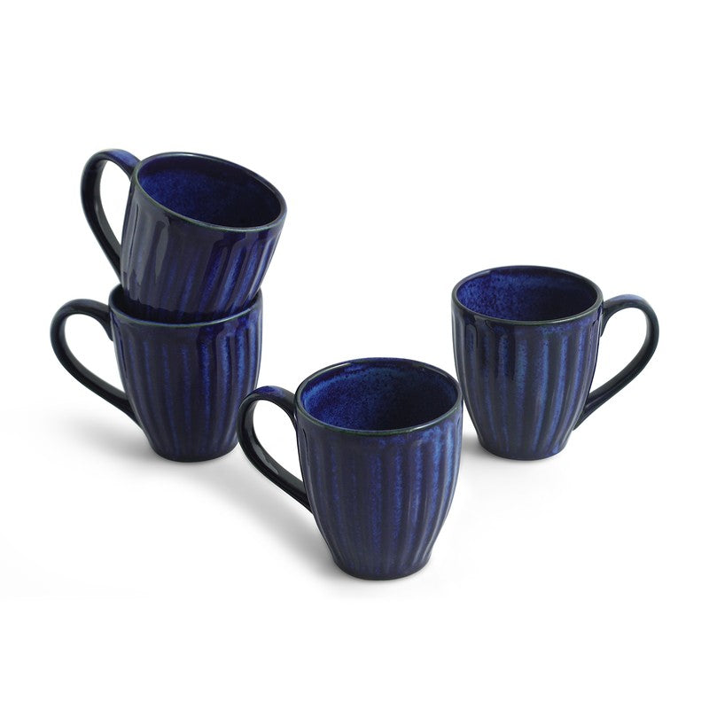 Midnight Ceramic Coffee Mug (260 mL Each) - Set Of Four media 3