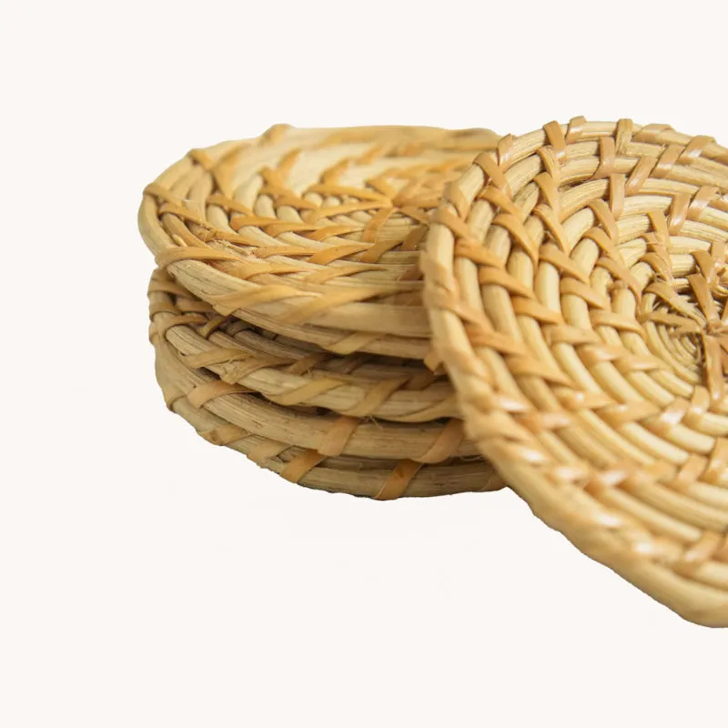 Vrita Rattan Coaster - Set Of Six media 4
