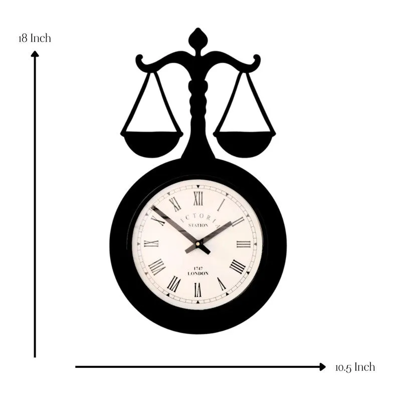 Balance Steel Analog Wall Clock - Black media 7
