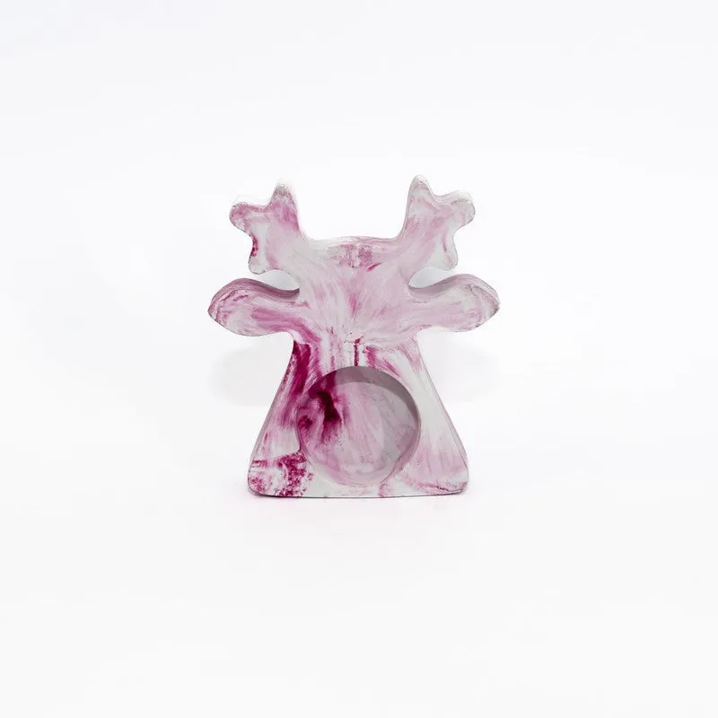 Esra Reindeer Candle Holder - Pink media 3