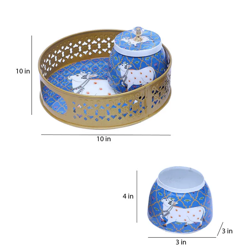 Gavya Jar with Tray (200 ML) - Three Piece Set media 7