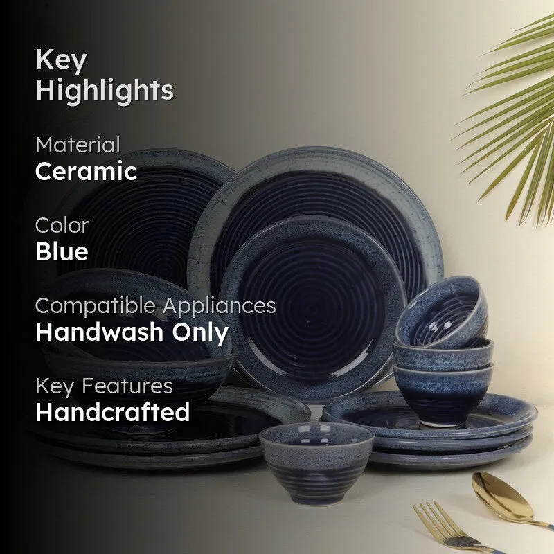 Rasoi Royale Dinner Set (Blue) - 14 Piece Set media 2