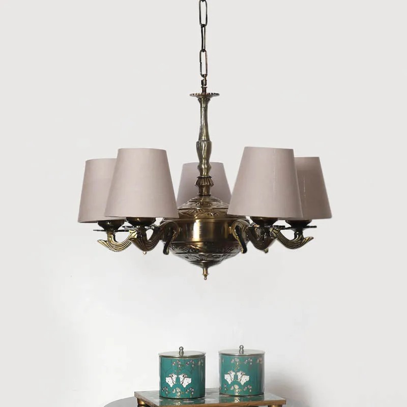 Alaha Conical Golden Antique Ceiling Lamp media 2