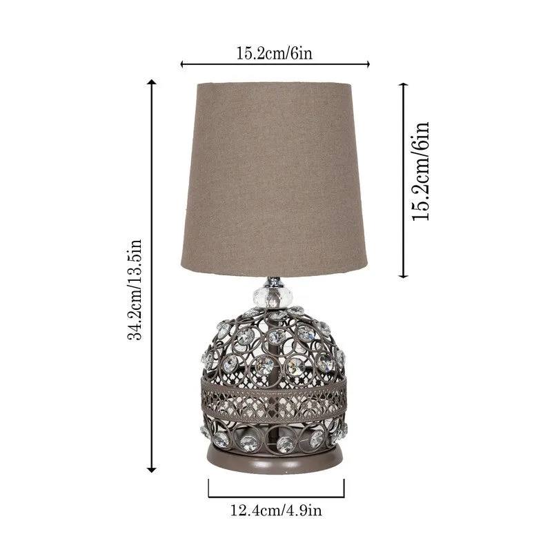 StoneLite Earthy Metal Table Lamp - Grey media 7
