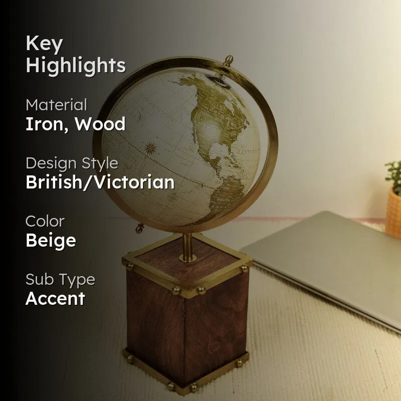 Maphira Metal Globe Showpiece media 2