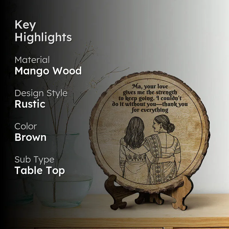 Thank You For Everything Wood Showpiece - Round media 2