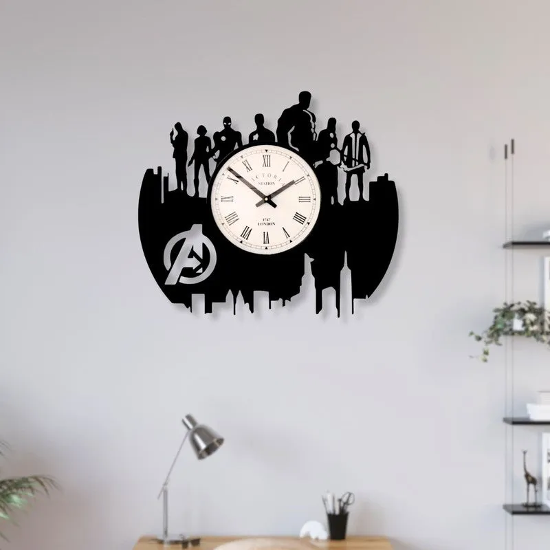 Sketch Steel Analog Wall Clock - Black media 3