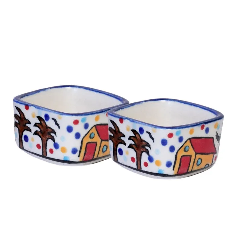 Culinova Ceramic Dip Bowls (Multicolor ,35 mL Each) - Set Of Two media 4