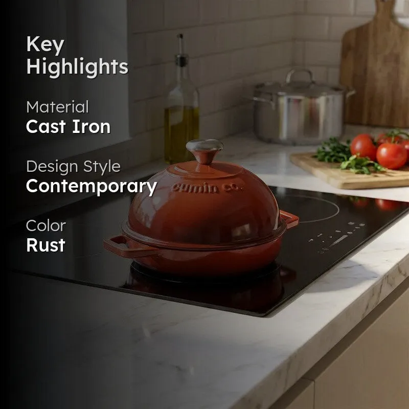 Cumin Co Enamel Cast Iron Bread Oven (Red) - 1000 mL media 2