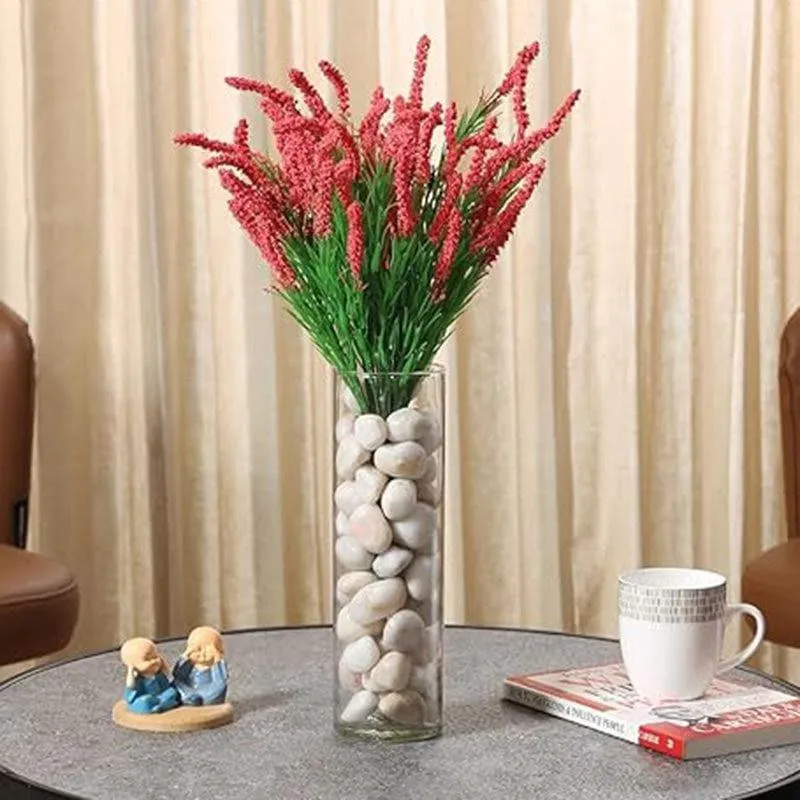 Faux Hogla Millet Grass Bunch (Dark Pink) - Set Of Three media 1