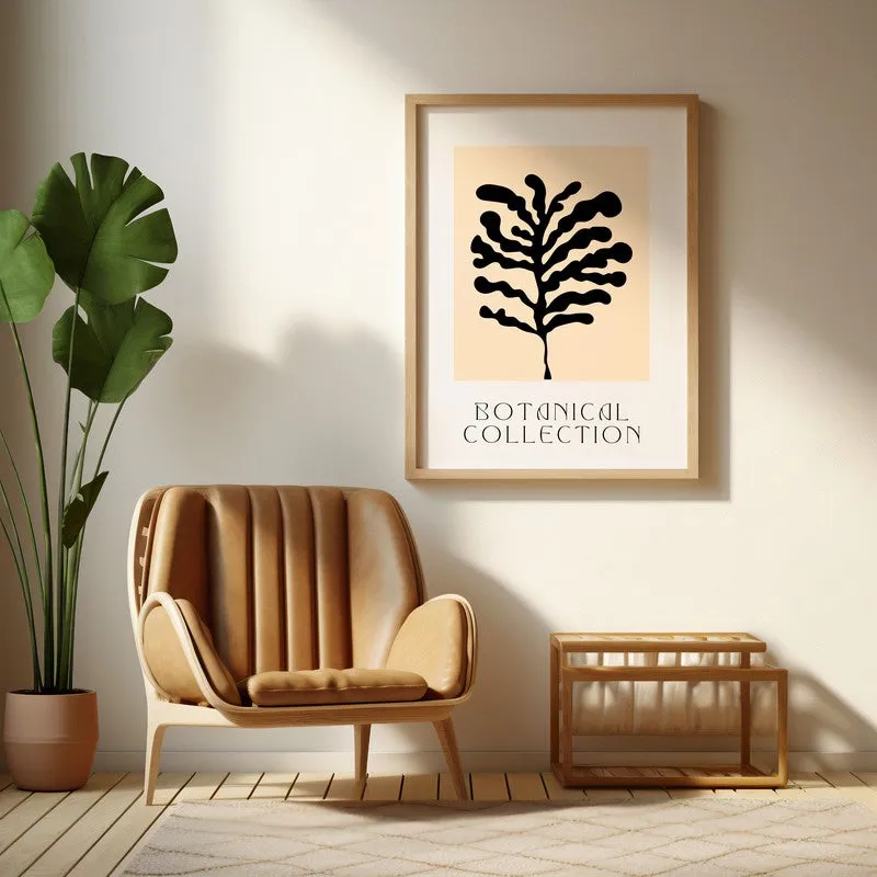 Wild Frond Canvas Wall Painting With Brown Frame media 6