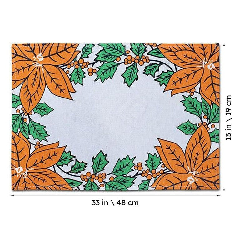 Acora Floral Placemat (Orange) - Set of Six media 5