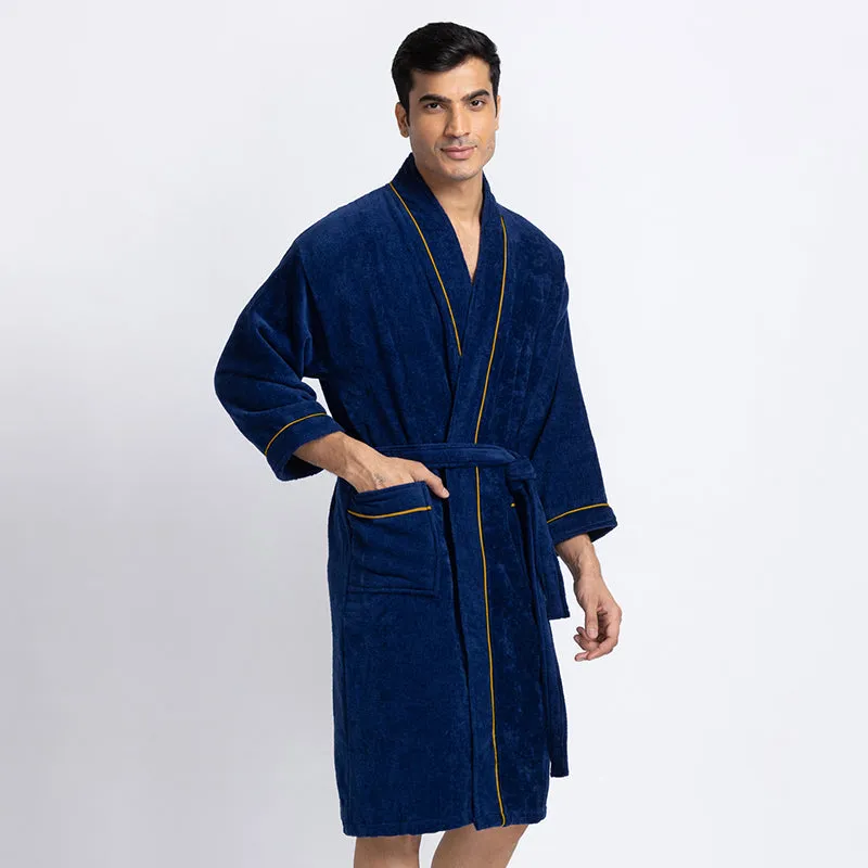 Corbin Bath Robe - Navy Blue media 5