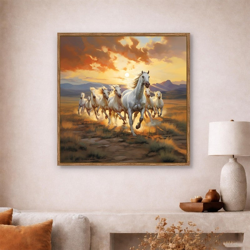 SevenHorses Canvas Wall Art With Frame media 4