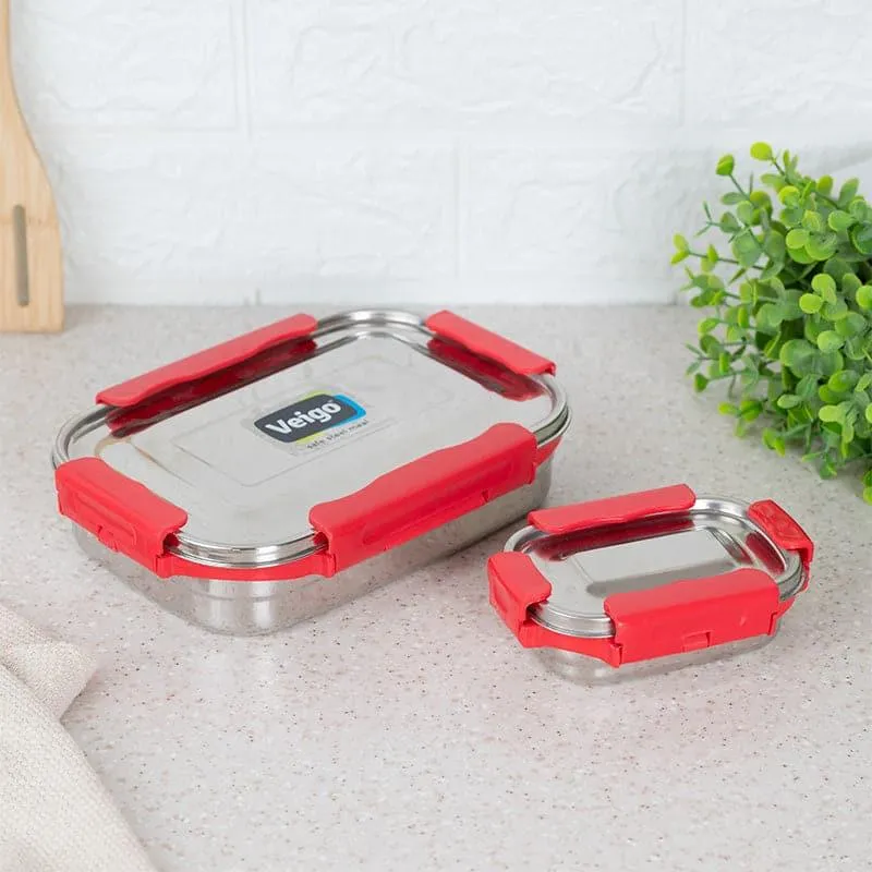 Ligo Red Lunch Box (800/150 mL) - Two Piece Set media 4