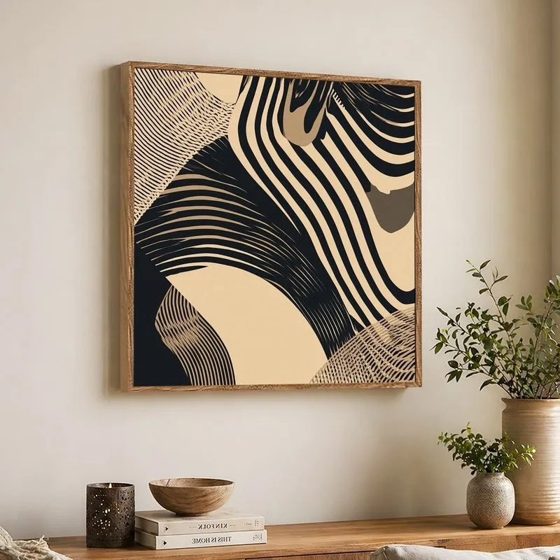 Line Symphony Canvas Wall Art With Frame media 3