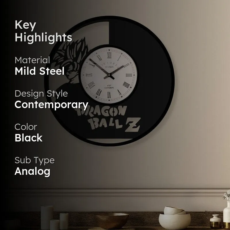 Dragon Ballz Steel Analog Wall Clock - Black media 2