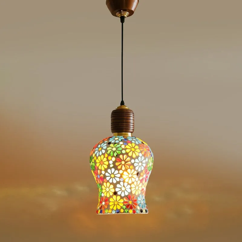 Mosaic Fleur Pendant Wooden Ceiling Lamp media 6
