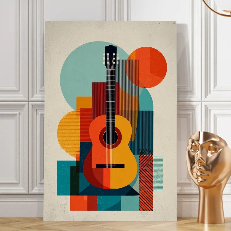 Chordal Modern Guitar Canvas Wall Art media 8