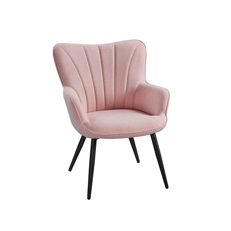 Seren Neem Wood Accent Chair - Pink media 3