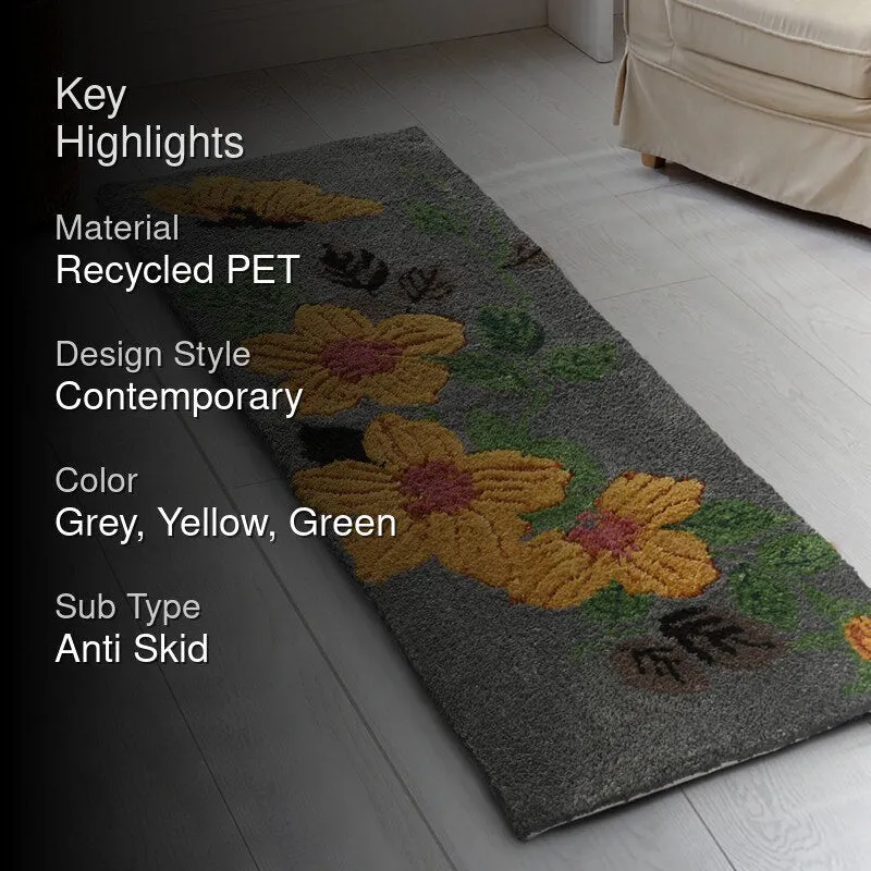 Flora Handtufted Anti-Skid Recycled PET Runner Rug media 2