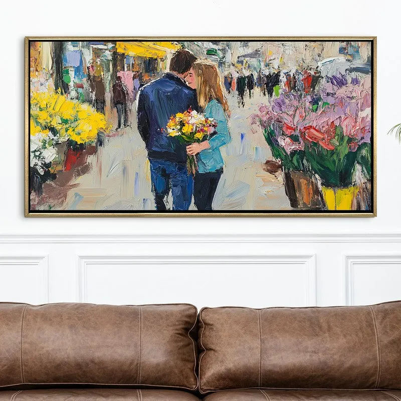 Forever Stroll Canvas Wall Painting With Frame media 4