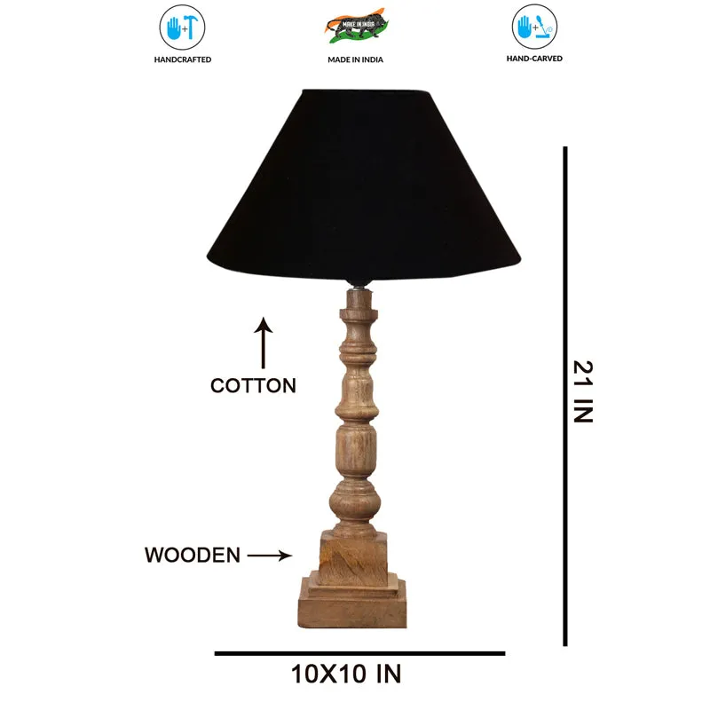 Cotin II Arbor Wooden Table Lamp - Black,Brown media 7