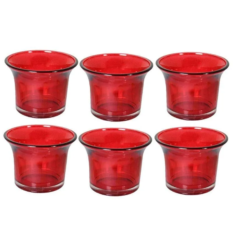 Uthena Tealight Candle Holder (Red) - Set Of Six media 4